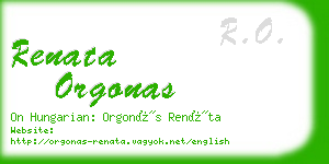 renata orgonas business card